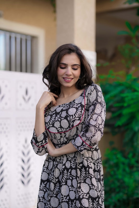 Handblock Printed cotton one piece