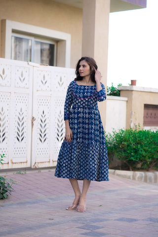 Handblock Printed cotton one piece