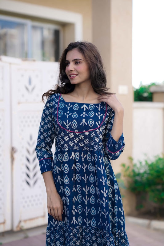 Handblock Printed cotton one piece