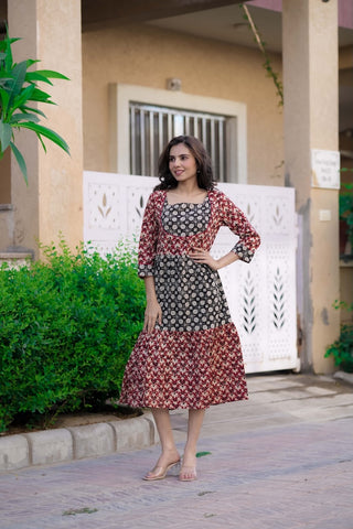 Handblock Printed cotton one piece