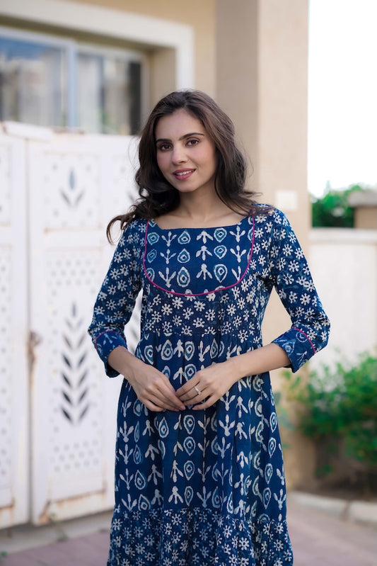 Handblock Printed cotton one piece