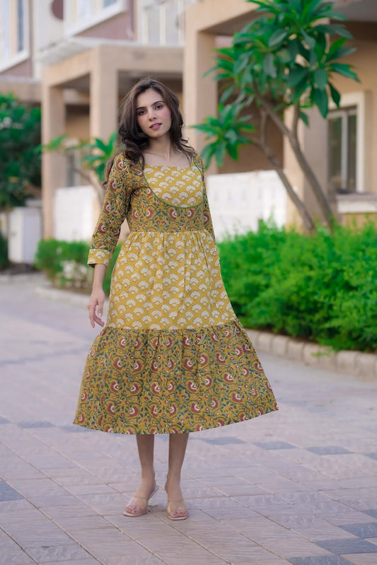 Handblock Printed cotton one piece