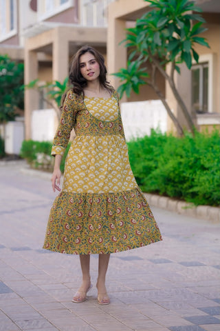 Handblock Printed cotton one piece