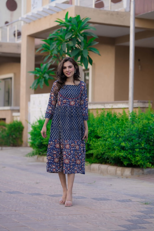 Handblock Printed cotton one piece