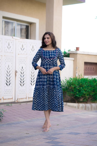 Handblock Printed cotton one piece