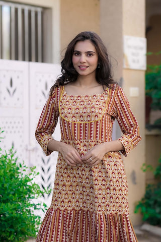 Handblock Printed cotton one piece