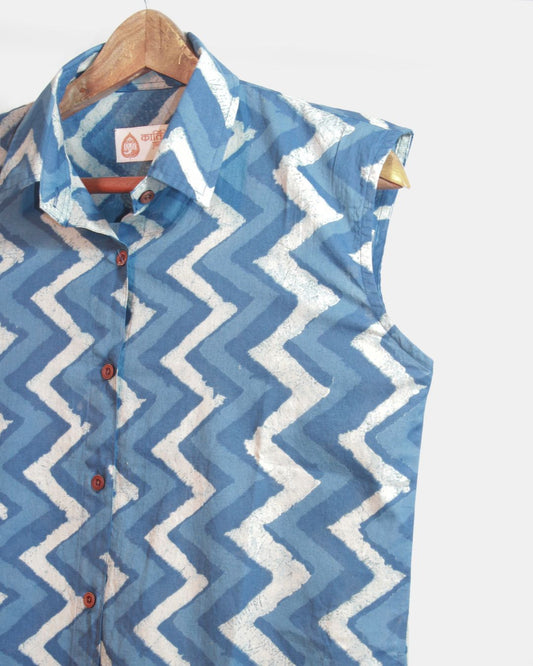 Zig Zag Printed Dress Shirt