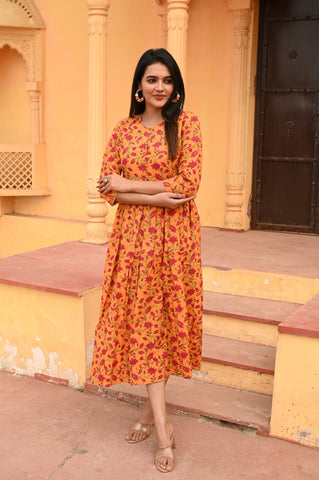 Hand Block Printed One  Piece Dress