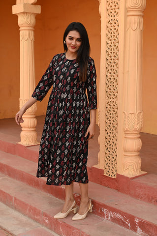 Hand Block Printed One  Piece Dress