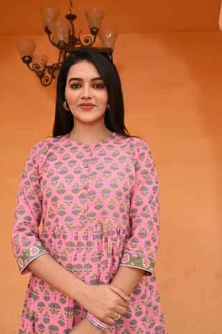 Hand Block Printed One  Piece Dress