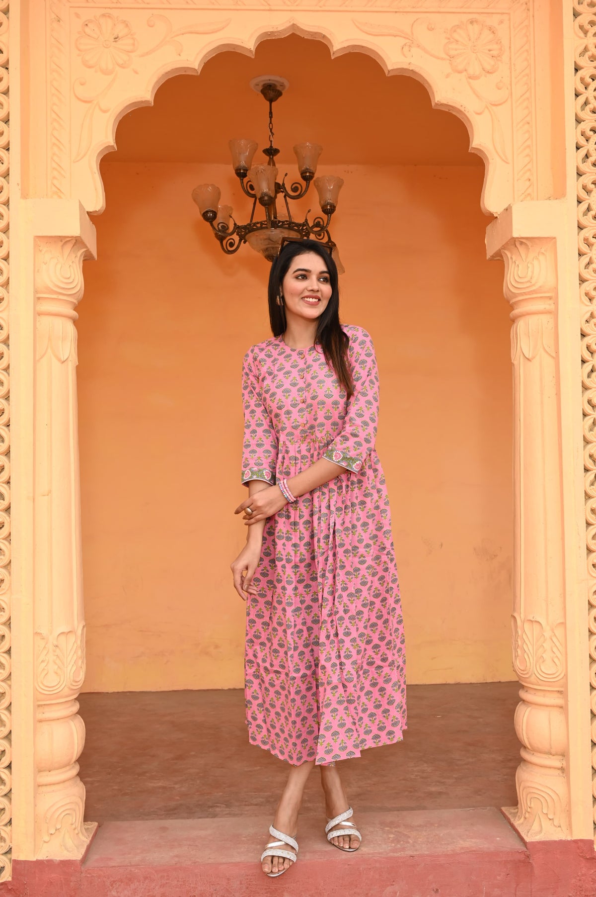 Hand Block Printed One  Piece Dress