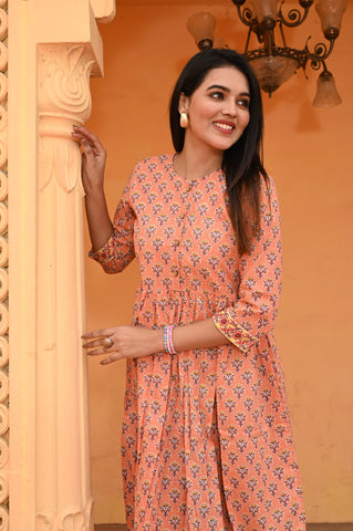 Hand Block Printed One  Piece Dress