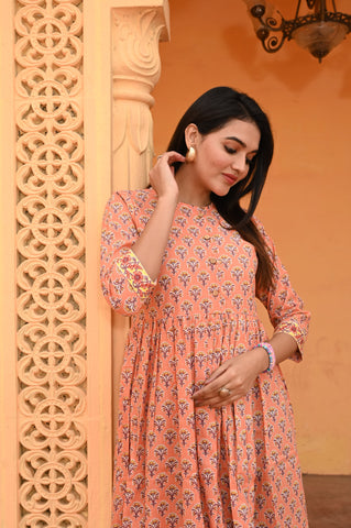 Hand Block Printed One  Piece Dress