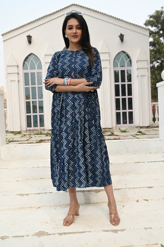 Hand Block Printed One  Piece Dress