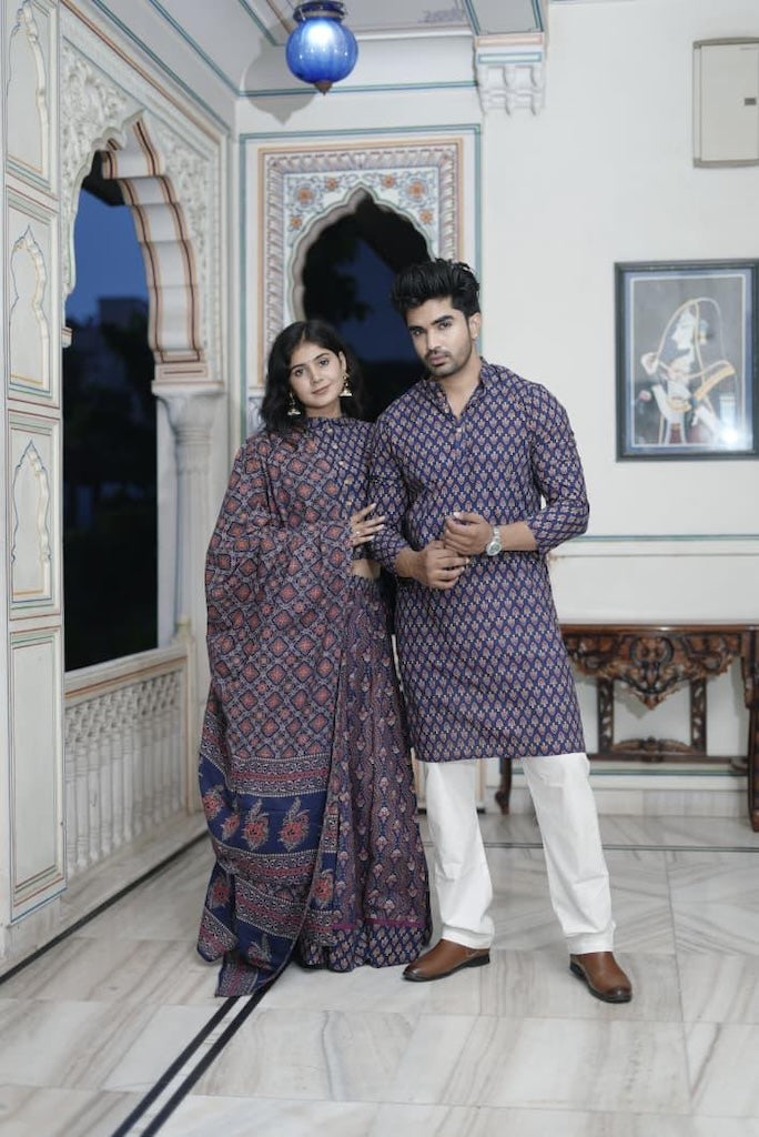 Couple Matching Kurta and Lehenga