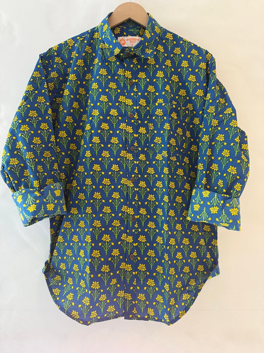 Floral Print full Sleeve Cotton Shirt for Men - Festive Edit