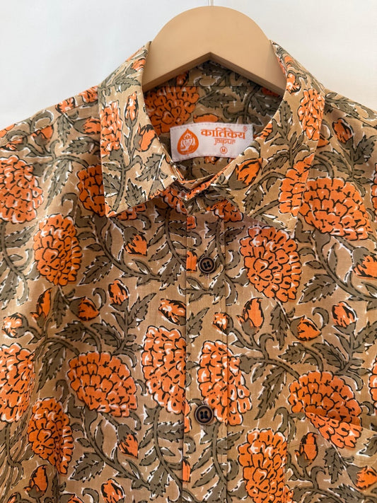 Floral Print full Sleeve Cotton Shirt for Men