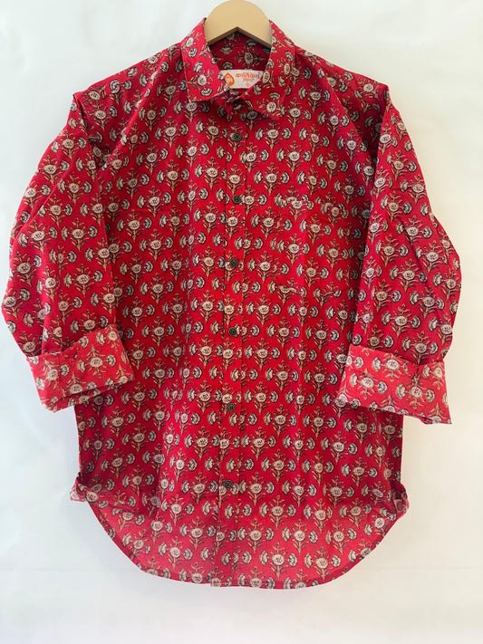 Floral Print full Sleeve Cotton Shirt for Men - Festive Edit