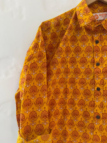 Floral Print full Sleeve Cotton Shirt for Men - Festive Edit