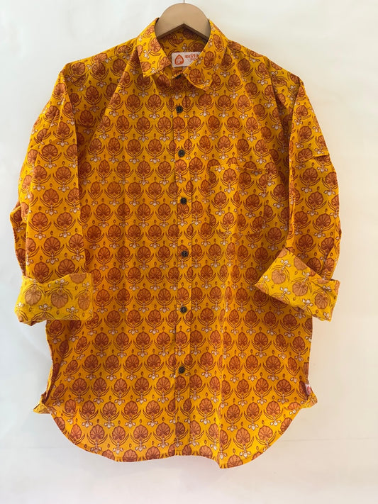 Floral Print full Sleeve Cotton Shirt for Men - Festive Edit