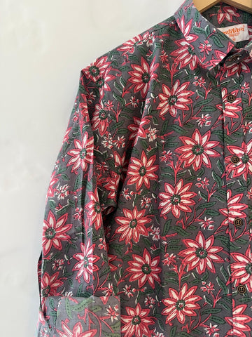 Floral Print full Sleeve Cotton Shirt for Men - Festive Edit