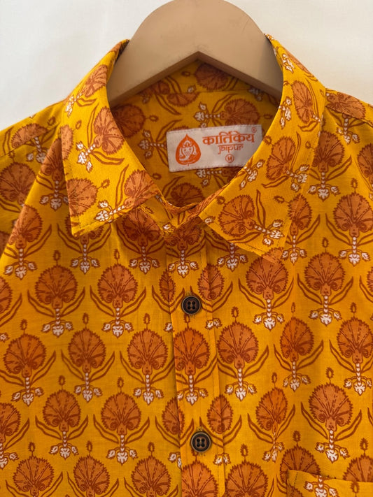 Floral Print full Sleeve Cotton Shirt for Men - Festive Edit