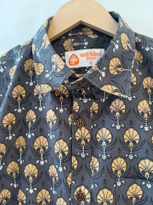 Floral Print full Sleeve Cotton Shirt for Men - Festive Edit