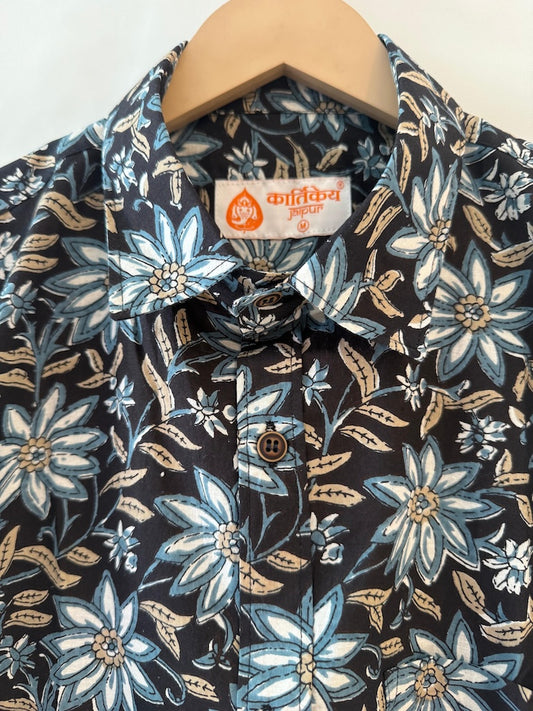 Floral Print full Sleeve Cotton Shirt for Men - Festive Edit