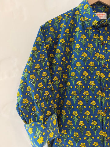 Floral Print full Sleeve Cotton Shirt for Men - Festive Edit