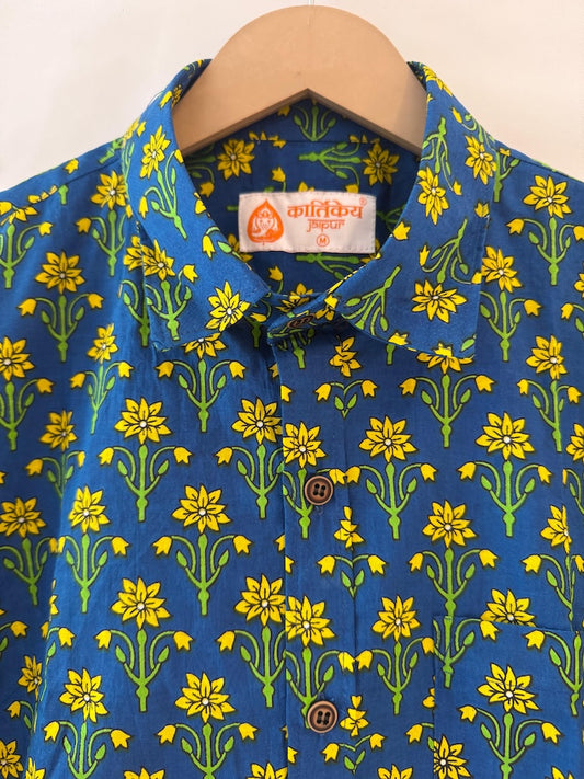 Floral Print full Sleeve Cotton Shirt for Men - Festive Edit