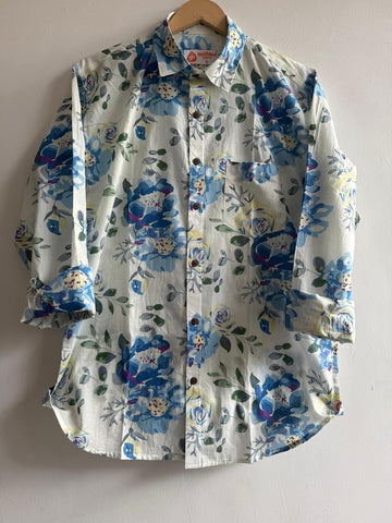 Floral Print Cotton Mens Full Sleeves Shirt