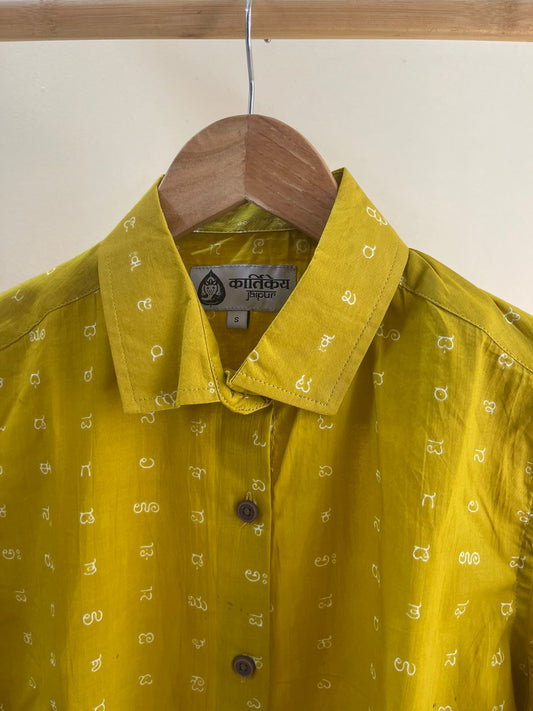Kannada Alphabet Full Sleeves Classic Shirt for Women