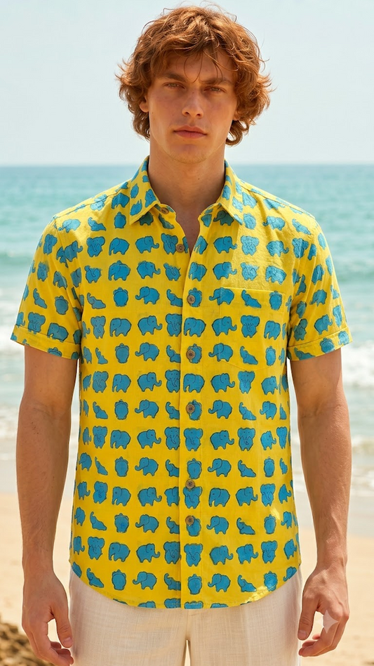 Kartikeya Jaipur Ganesha Festive Puja Shirt - Limited Edition