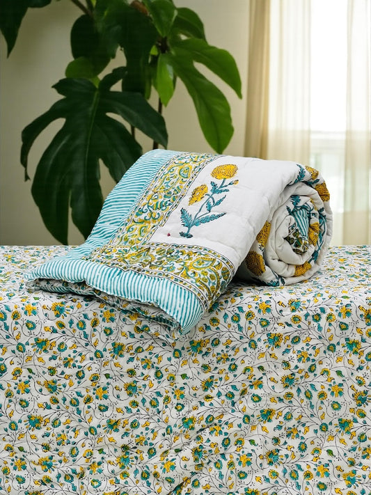 Hand Block Printed Jaipuri Quilts