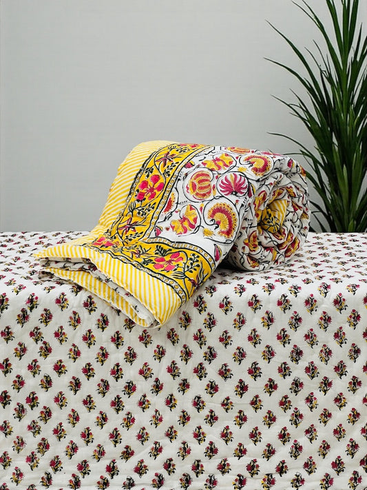 Hand Block Printed Jaipuri Quilts