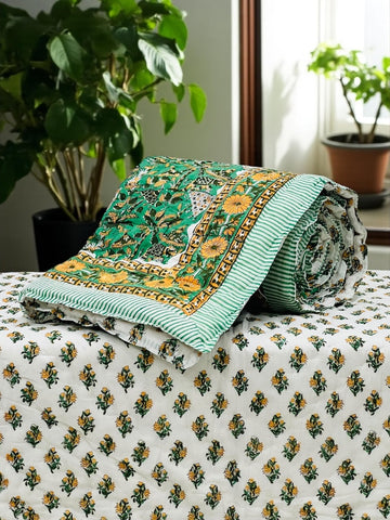 Hand Block Printed Jaipuri Quilts