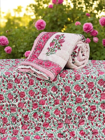 Hand Block Printed Jaipuri Quilts
