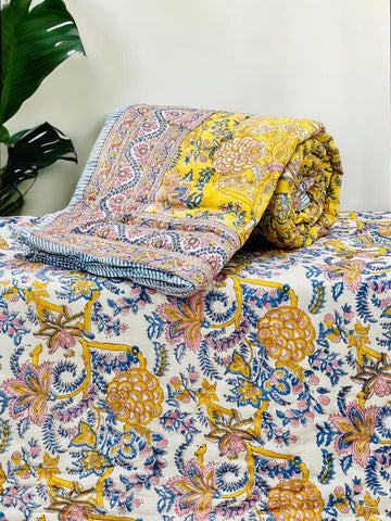 Hand Block Printed Jaipuri Quilts