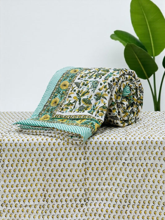 Hand Block Printed Jaipuri Quilts