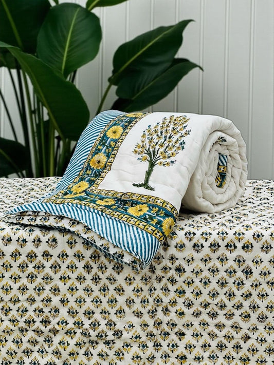 Hand Block Printed Jaipuri Quilts