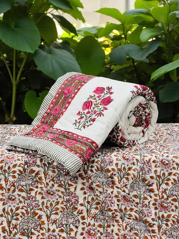 Hand Block Printed Jaipuri Quilts