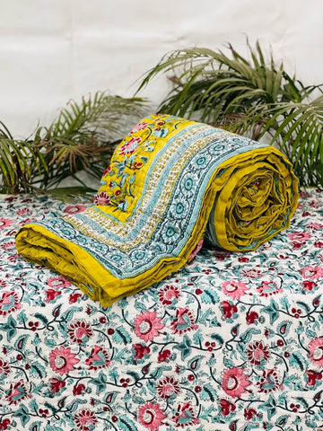 Hand Block Printed Jaipuri Quilts
