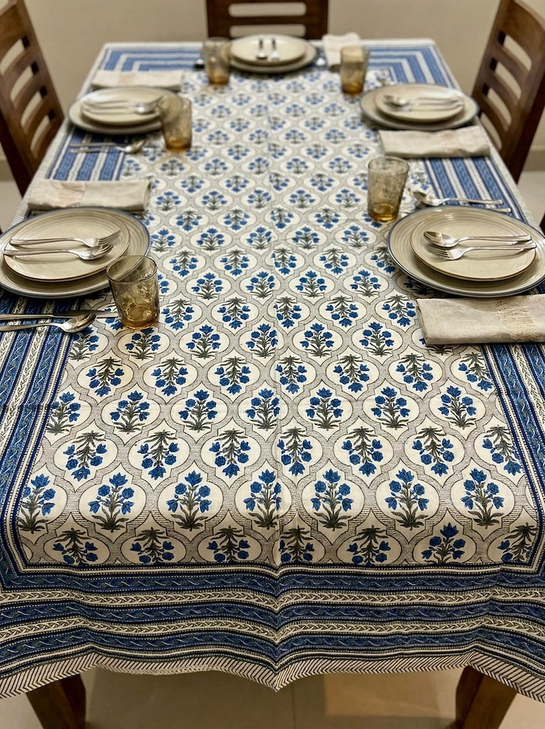 Jaipuri Printed Premium Dinning Table Cover For 6 Seater
