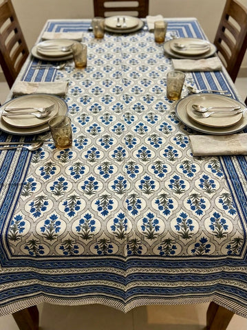 Jaipuri Printed Premium Dinning Table Cover For 6 Seater