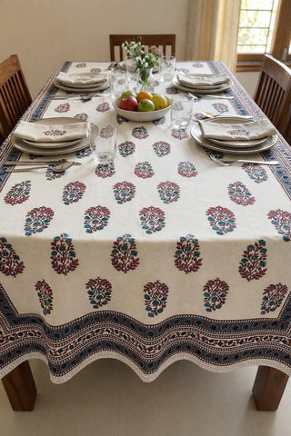 Jaipuri Printed Premium Dinning Table Cover For 6 Seater