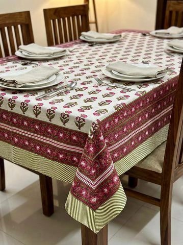 Jaipuri Printed Premium Dinning Table Cover For 6 Seater