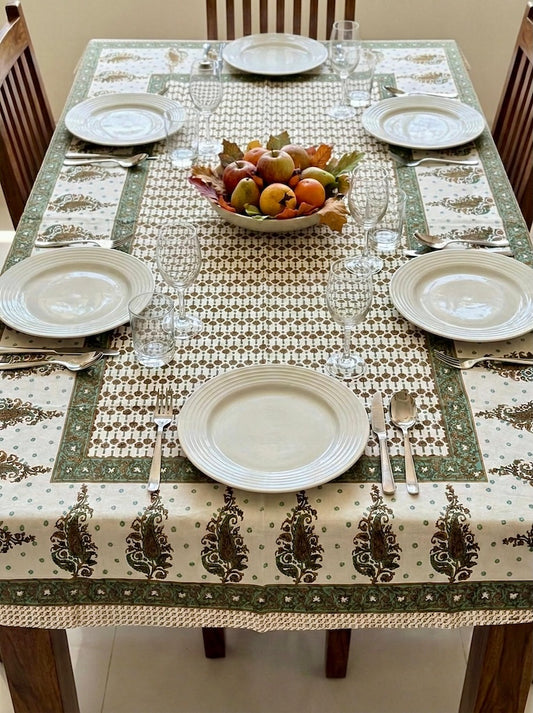 Jaipuri Printed Premium Dinning Table Cover For 6 Seater