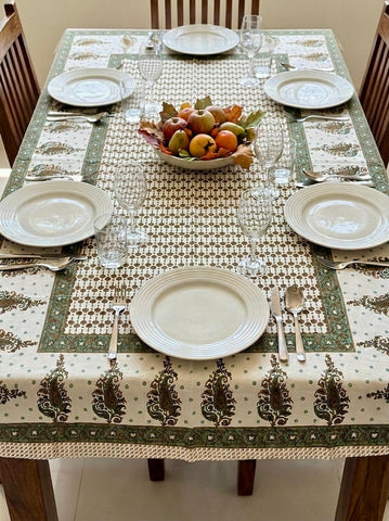 Jaipuri Printed Premium Dinning Table Cover For 6 Seater
