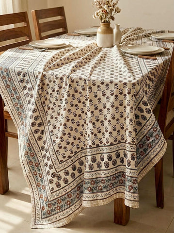 Jaipuri Printed Premium Dinning Table Cover For 6 Seater