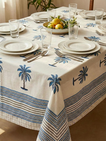 Jaipuri Printed Premium Dinning Table Cover For 6 Seater